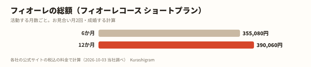 フィオーレの料金の図