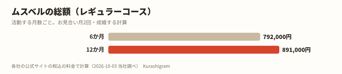 ムスベルの料金の図