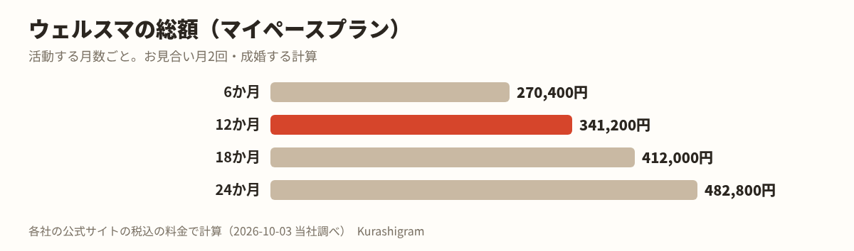 ウェルスマの料金の図